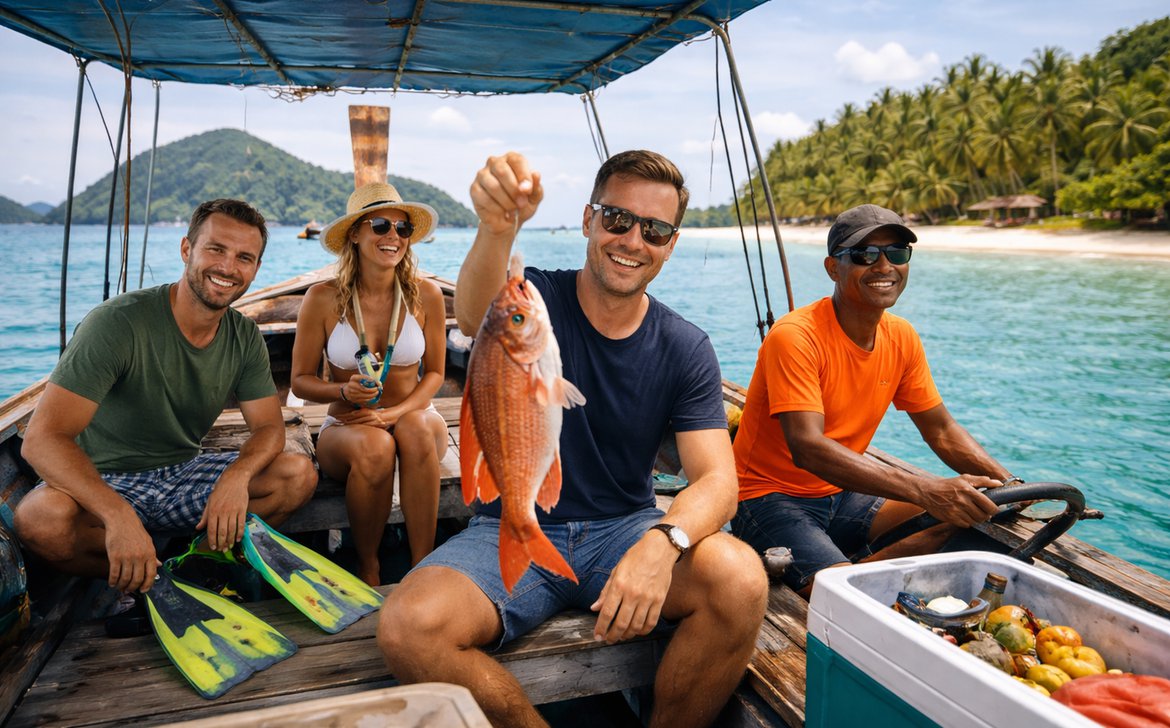 Private Fishing & Snorkeling Charter to Koh Taen