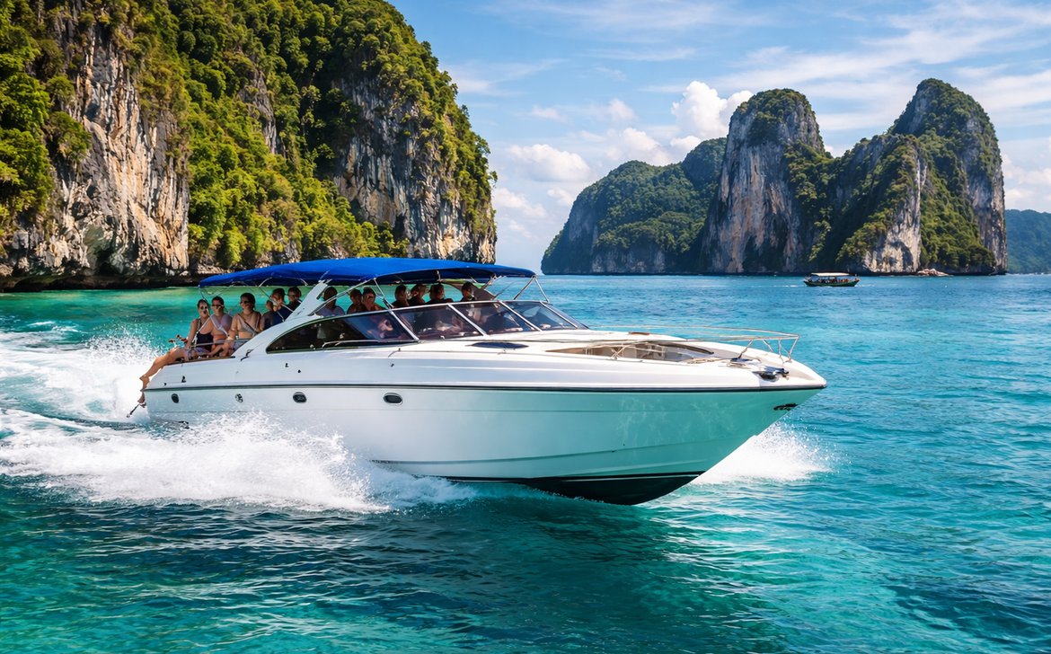 Private Speedboat to Phi Phi Islands or Phang Nga Bay